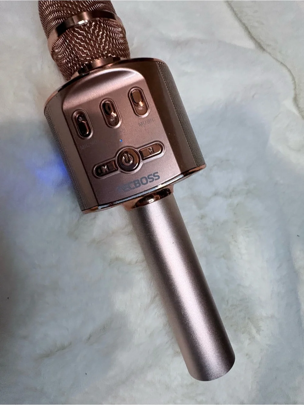 Rose Gold Wireless Bluetooth Karaoke Microphone
